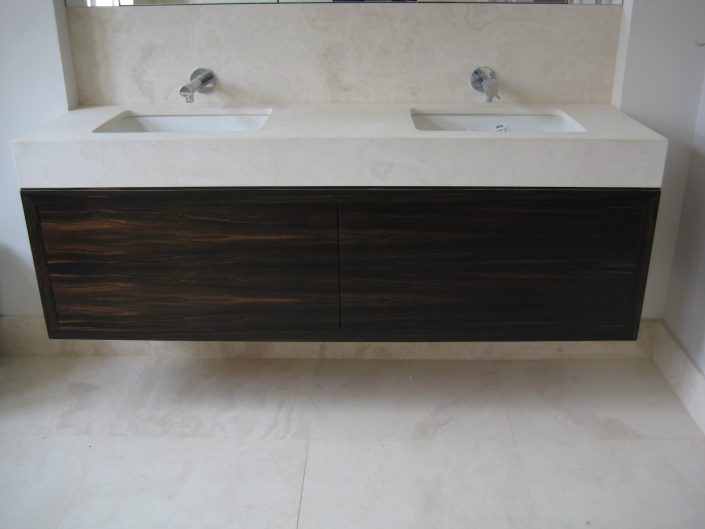 Bathroom Liight Ebony Wood Vanity