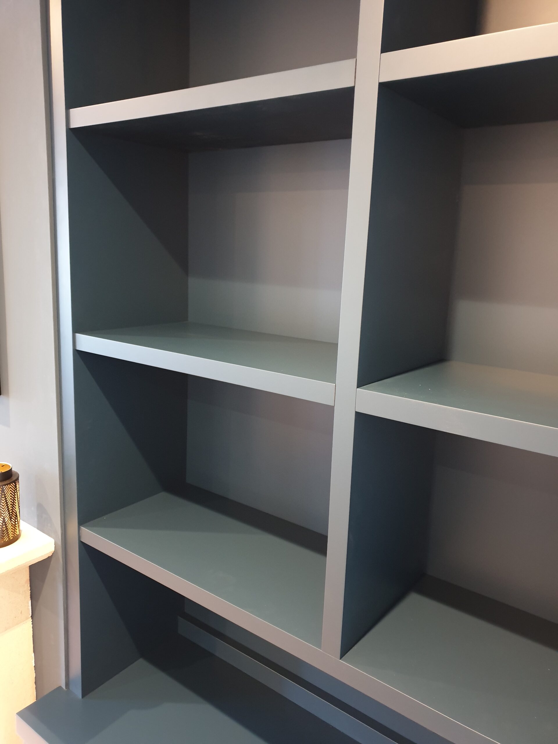 Bespoke Alcove Cabinets With Shelving In A Spray Painted Finish - Made ...