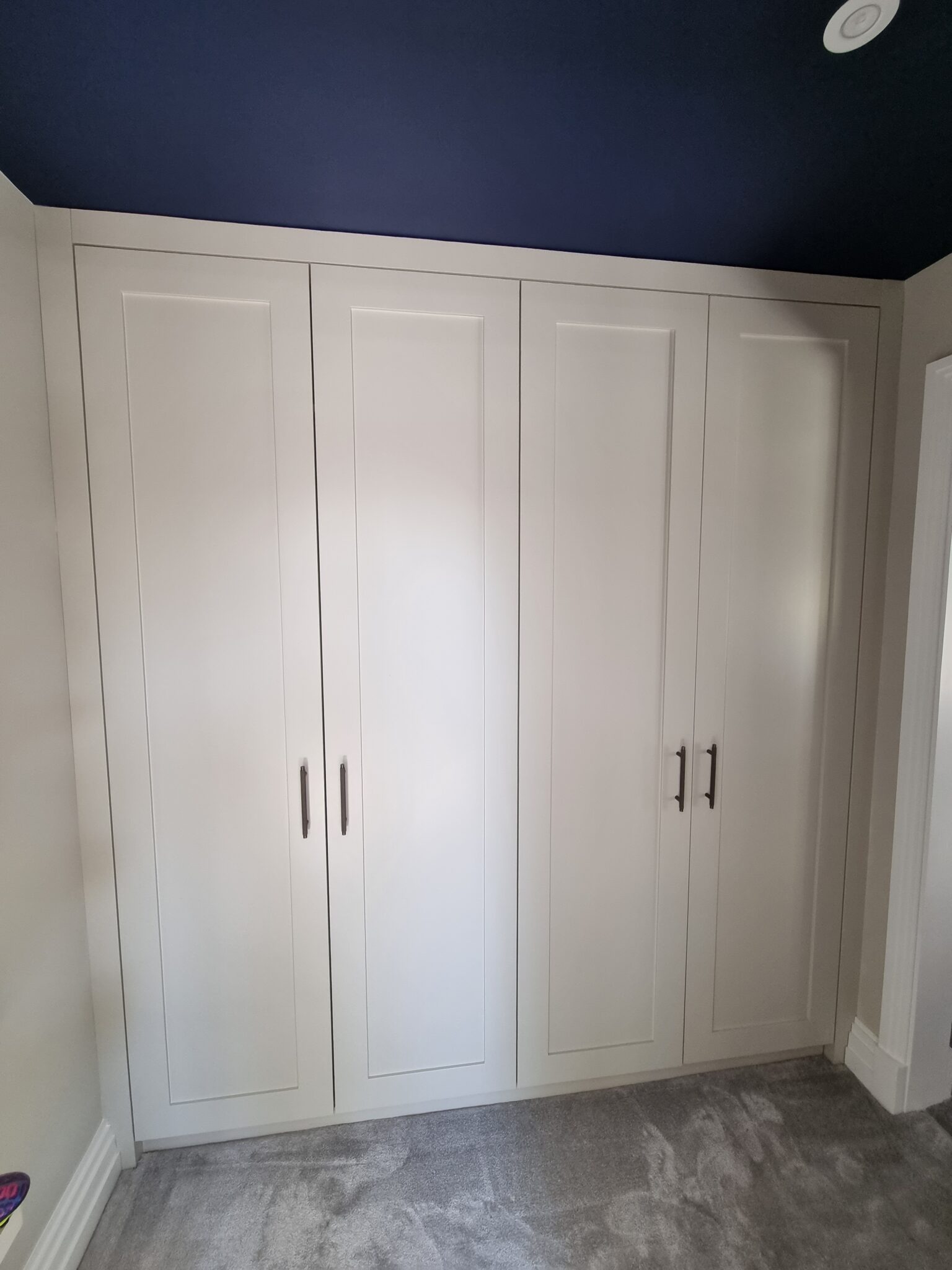 Fitted Shaker Style Wardrobes, Spray Paint Finished With Lissa Oak ...